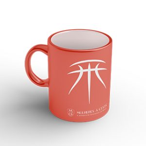 Caneca de porcelana com alça, laranja - 325ml